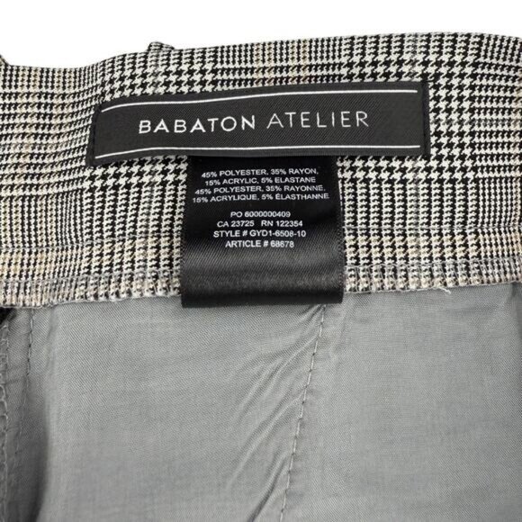 Aritzia Babaton Conan Pull On Plaid Crop Pant Size 2 - Picture 6 of 8